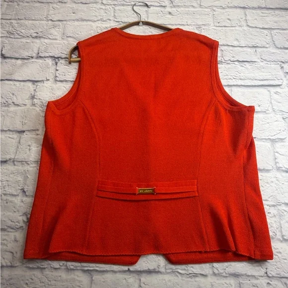 Vintage St. John 3 Piece Knit Suit in “Pumpkin Orange” Size L. Dog Show. Luxury. - Picture 13 of 16